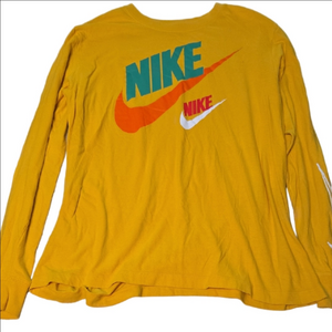 Mens Nike Vibrant Yellow Long Sleeve Tee Size Large